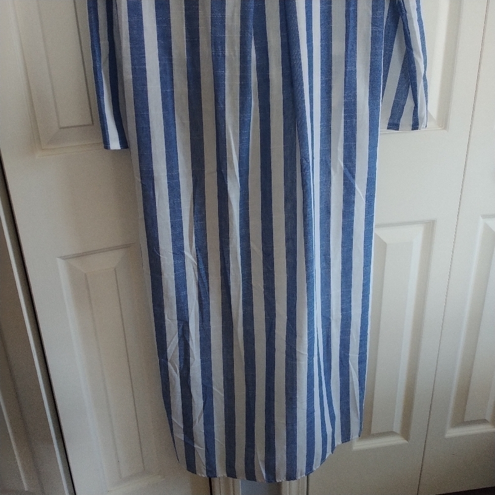 Unbranded Striped V Neck Pullover High Low Beach Coverup Tunic Top XXL - Picture 10 of 10